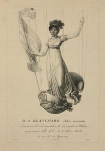 Sophie Blanchard in the Basket of Her Balloon During Her Milan Flight in the Presence of Napoleon